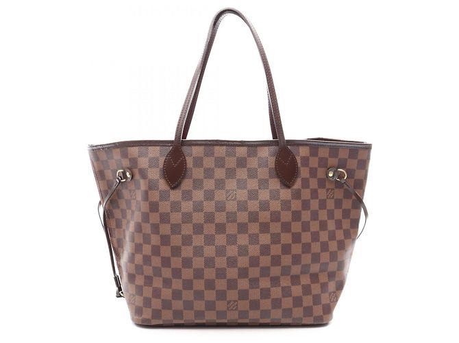 Saco Tote Louis Vuitton Neverfull MM Marrom Damier ebene