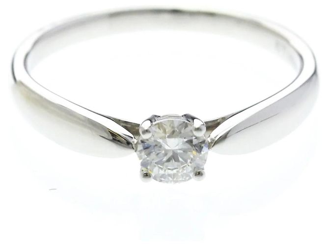Autre Marque Anel Tiffany Harmony de Diamante Prata