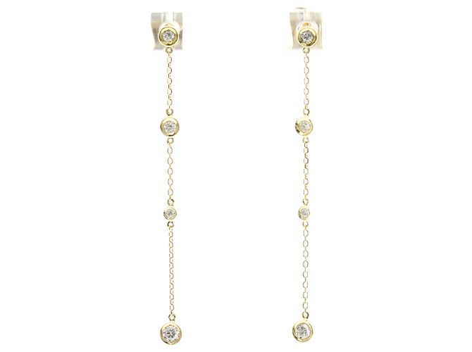 Autre Marque Orecchini a goccia Ponte Vecchio in oro 18K e diamanti D'oro