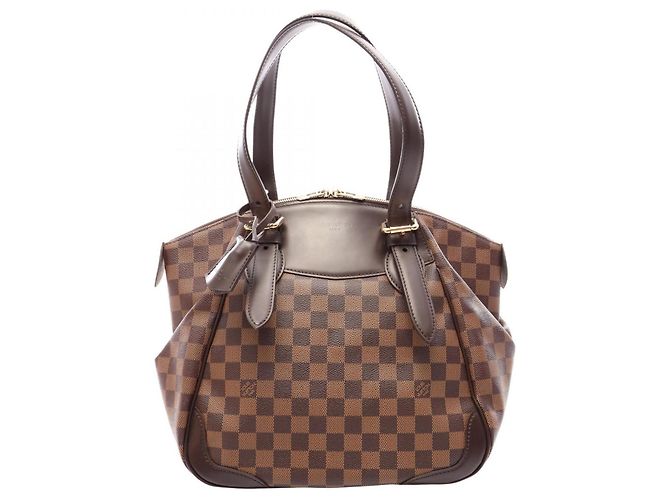 Borsa a tracolla Louis Vuitton Verona MM Marrone Damier ebene