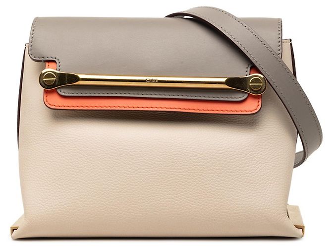 Sac à épaule Chloé Chloe Claire Chain Marron Écru