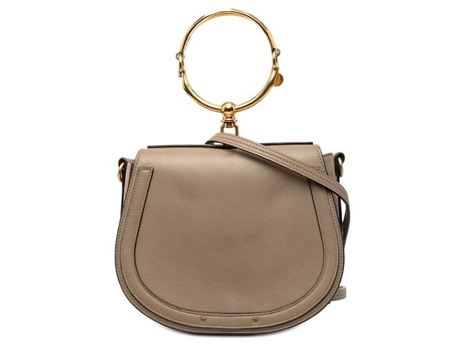 Bolso Chloé Nile en piel y ante beige