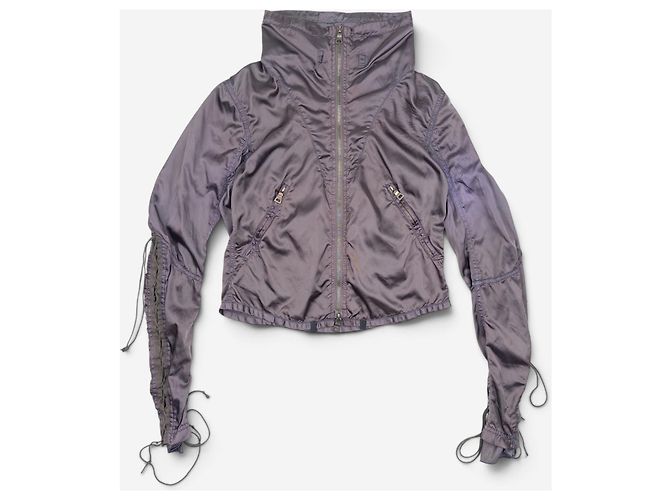 Prada 2000s Bondage Flight Parachute Jacket Grey