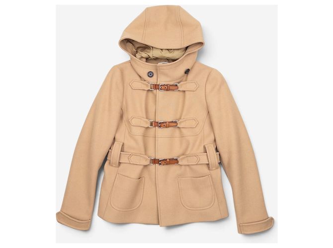 Prada Kurz-Dufflecoat Jacke aus den 2000ern Beige