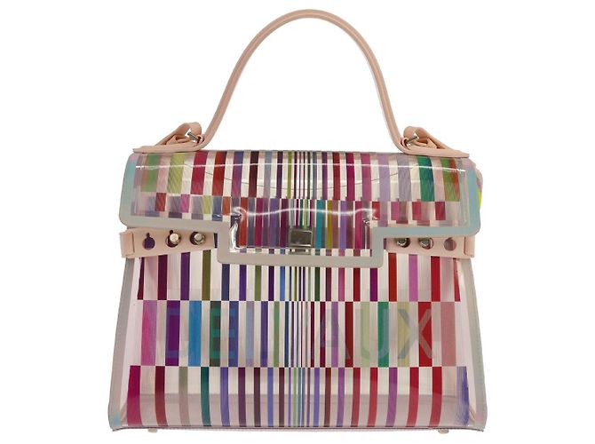 Delvaux The Eye Catcher Tempete Top Handle Multicolor PVC GM Multicolore