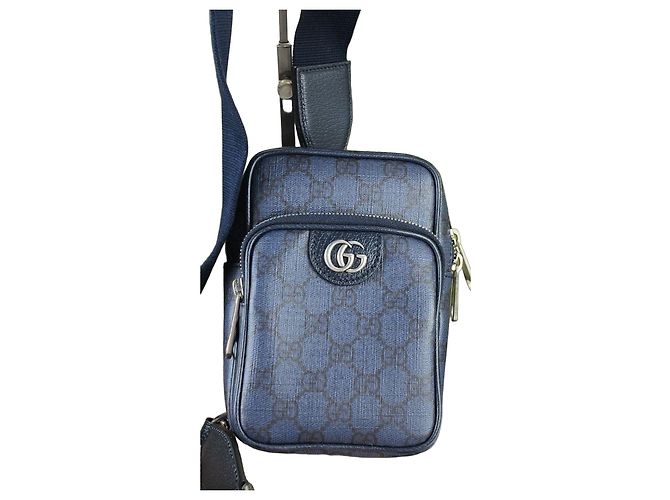Borsa a tracolla Gucci GG Supreme blu navy Blu scuro Monogramma
