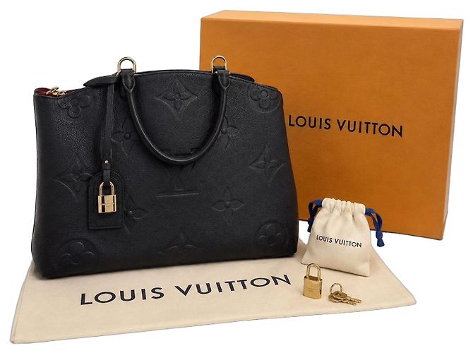 Louis Vuitton Monogram Empreintes Lederhandtasche Schwarz