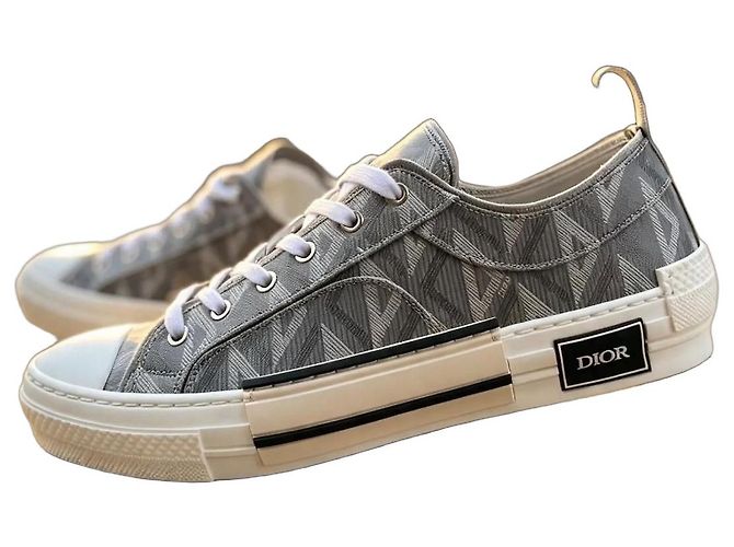 Autre Marque Dior B23 CD Diamond Gray Sneakers Low Top Bianco Grigio