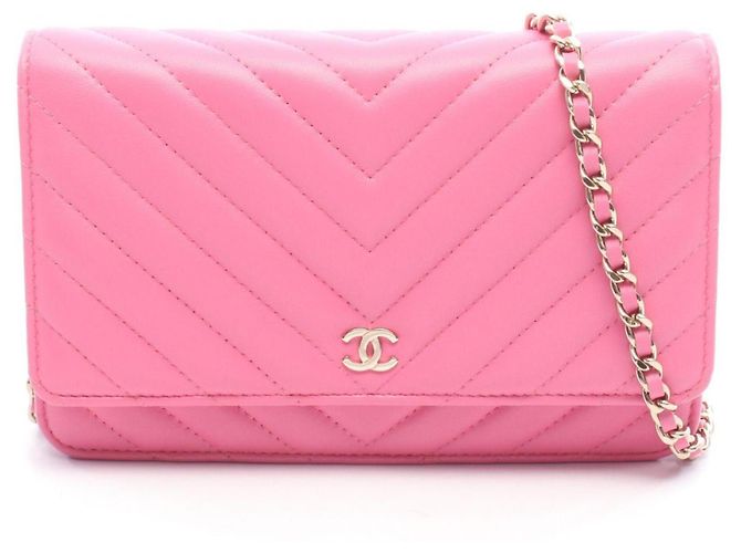 Borsa a tracolla Chanel Chevron V-stitch Rosa