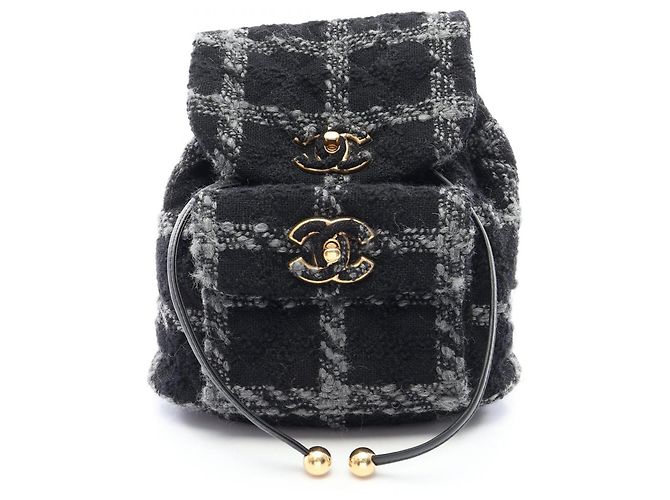 Chanel Coco Mark Backpack/Handbag Brown Black