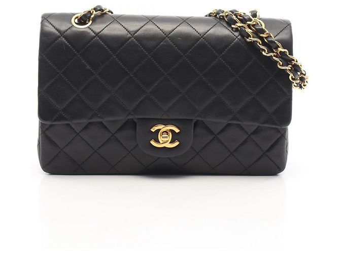 Borsa a tracolla Chanel Matelassé Double Flap Nero