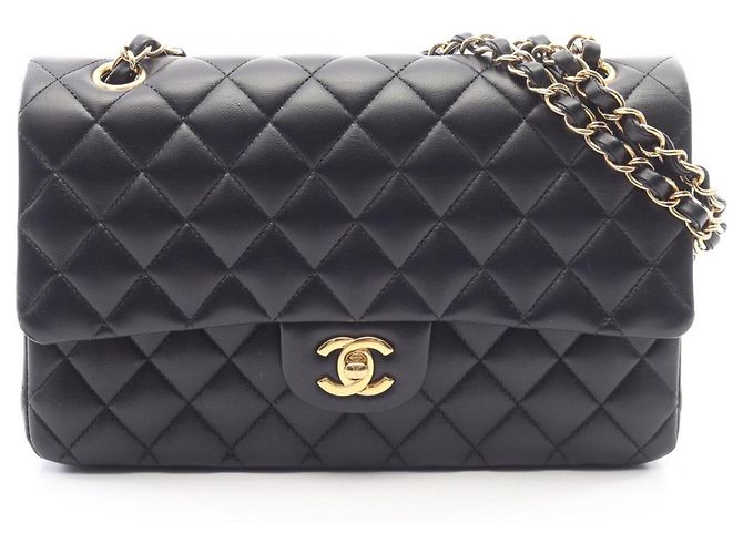 Timeless Borsa a tracolla Chanel Matelassé Double Flap Nero