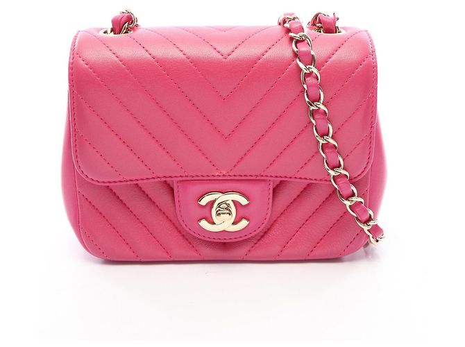 Bolso de hombro Chanel Mini Matelassé Rosa