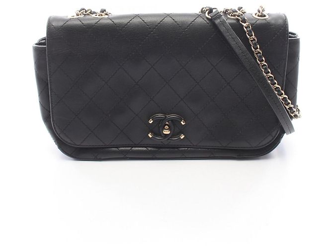 Borsa a tracolla Chanel Matelassé Full Flap Nero