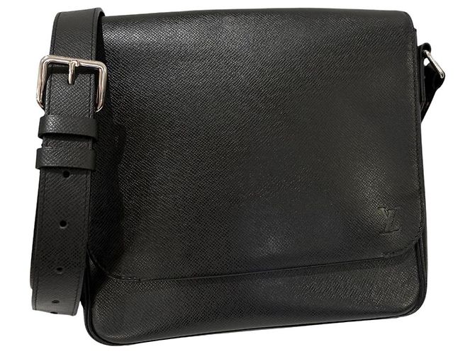 Louis Vuitton District Borsa a Tracolla Pelle Nera Nero