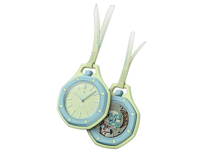 Autre Marque Swatch x Audemars Piguet Royal Oak Pop Uhr Hellgrün Hellblau