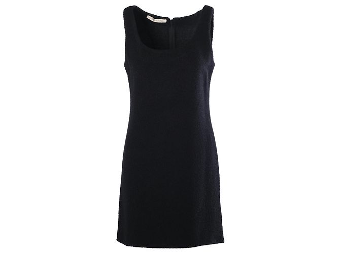 Autre Marque Vestido shift sin mangas de bouclé negro Lawrence Steele