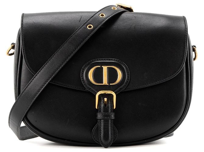 DIOR - Borsa a tracolla Bobby MM Dior in pelle liscia nera Nero