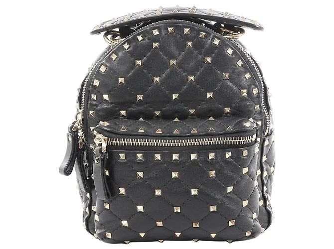 Zaino 2Way Valentino Garavani Rockstuds Spike in pelle nera Nero