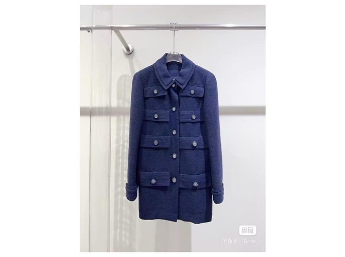 Chanel Navy Tweed Coat Multiple colors