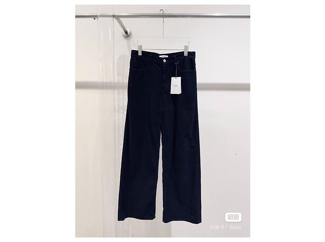 Pantaloni in velluto nero Céline Multicolore