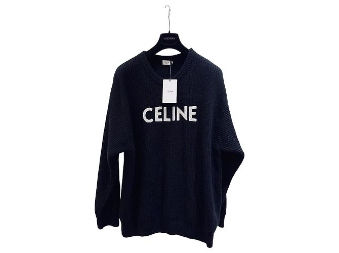 Maglia in lana nera Céline Multicolore