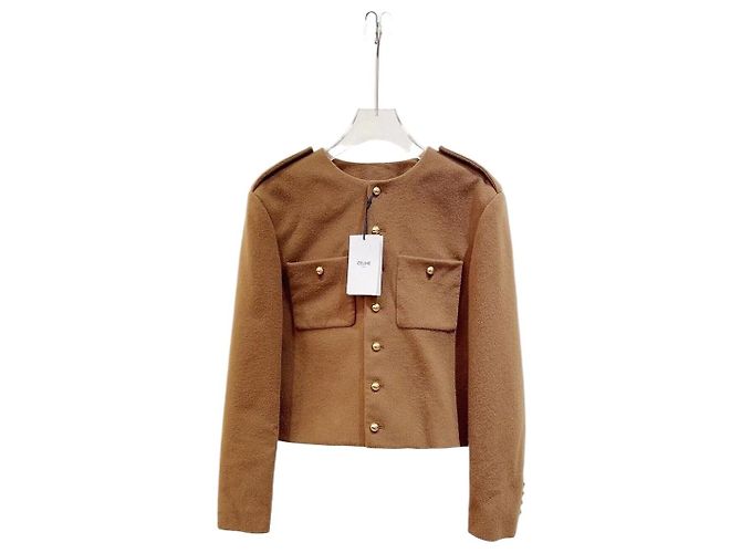 Céline Camel Wool Jacket Size 36