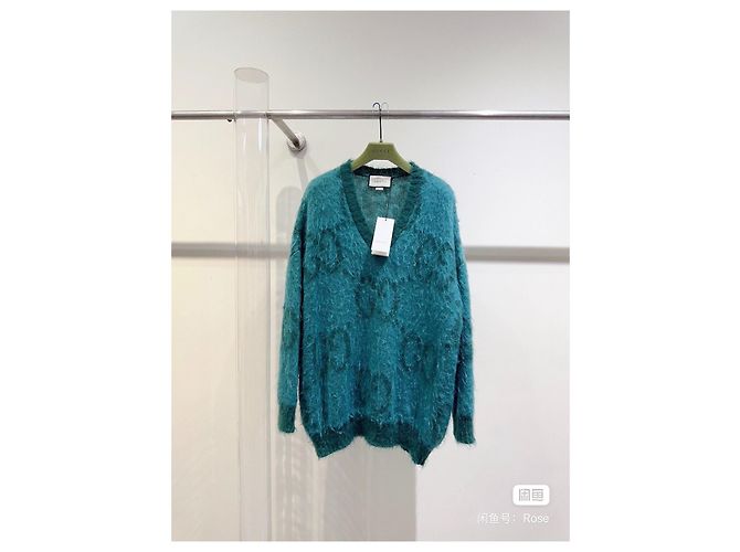 Pull en laine vert Gucci Multicolore