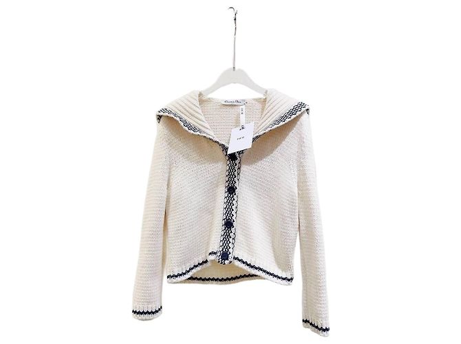 Malha Dior de lã branca Multicor