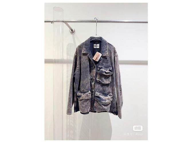 Miu Miu Purple Distressed Denim Jacket Multiple colors