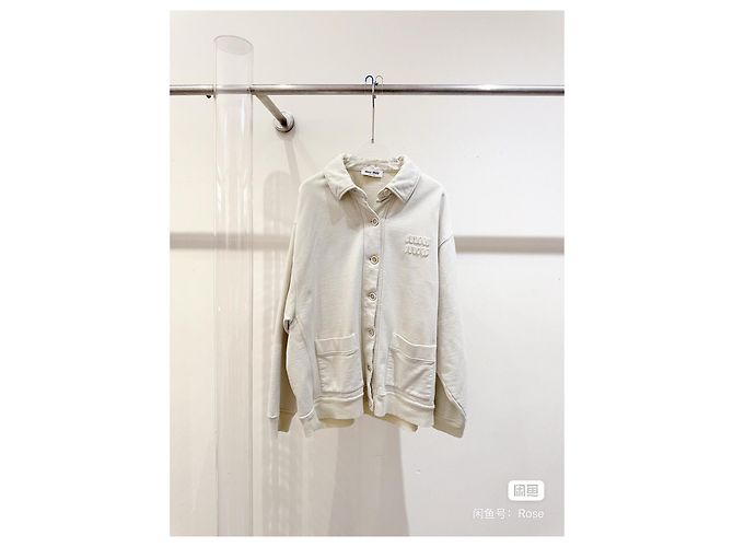 Chaqueta Miu Miu de algodón blanca Multicolor
