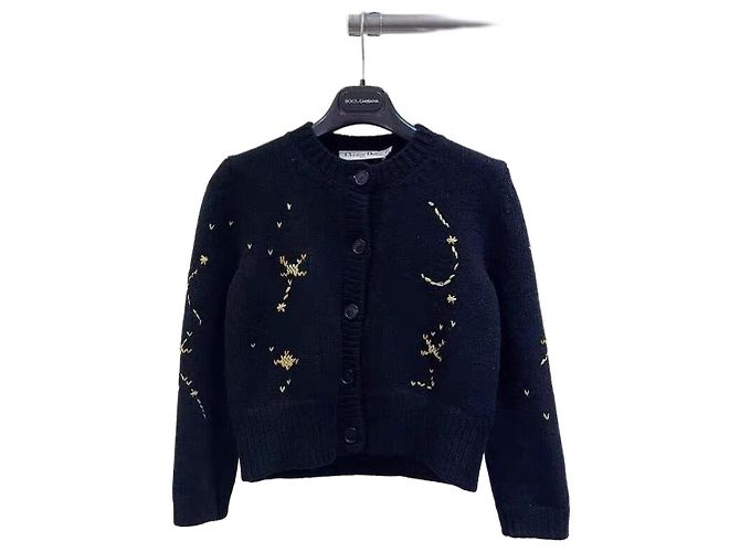 Malha Dior Constellation de lã preta Multicor