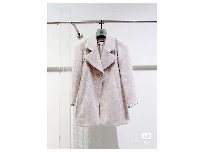 Chanel Pink Wool Coat Size 38 Multiple colors