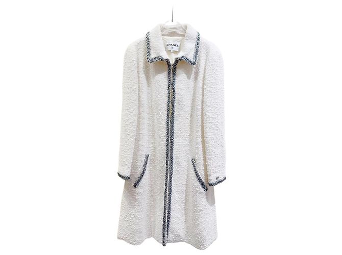 Casaco Chanel Rooftop series de tweed branco Multicor