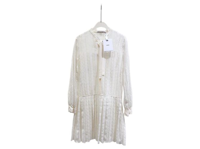 Vestido de encaje blanco Dior Talla 36 Multicolor