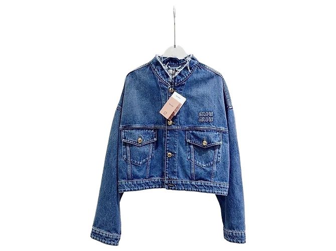 Miu Miu Denim Jacket Blue Size 36