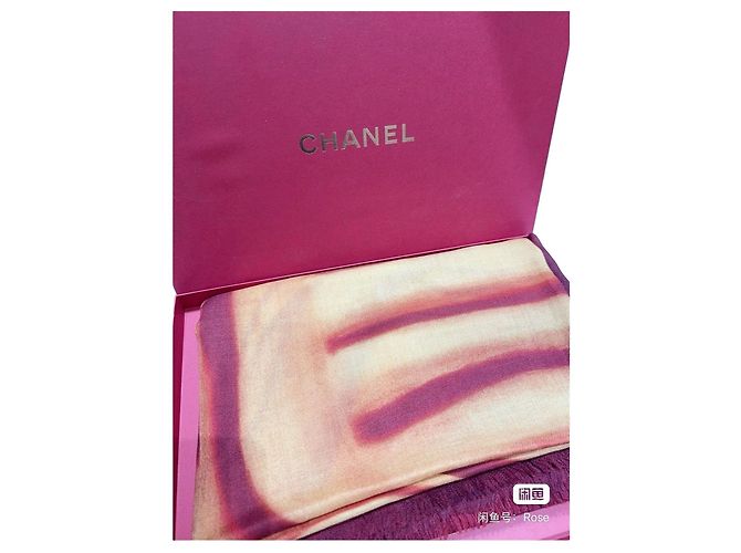 Sciarpa Chanel in cashmere bordeaux