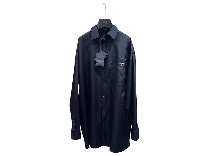 Prada Black Polyamide Coat