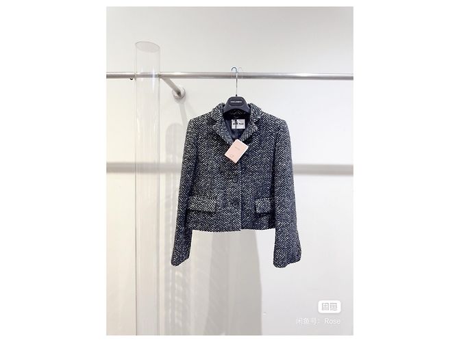 Miu Miu Navy Tweed Jacket Multiple colors