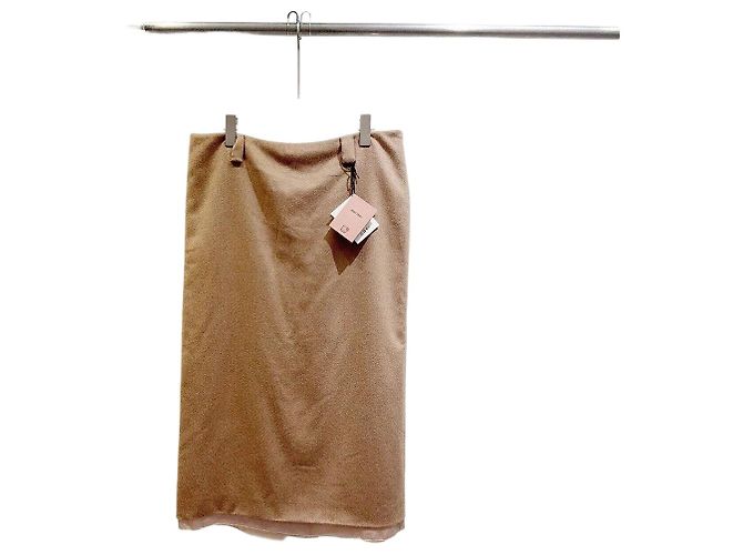 Miu Miu Camel Wool Skirt Size 42 Multiple colors