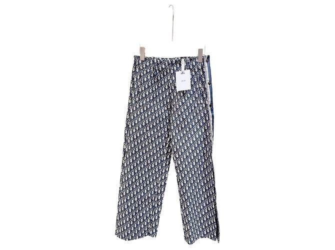 Pantalones Dior de Talle Alto con Estampado Logo Negro Multicolor