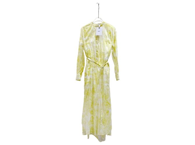 Vestido Dior de seda amarillo Multicolor