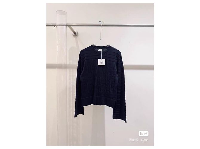 Top Hermès de algodón negro talla 34 Multicolor
