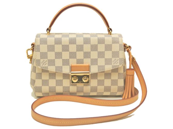 Borsa Louis Vuitton Damier Azur Croisette Blu Damier ebene