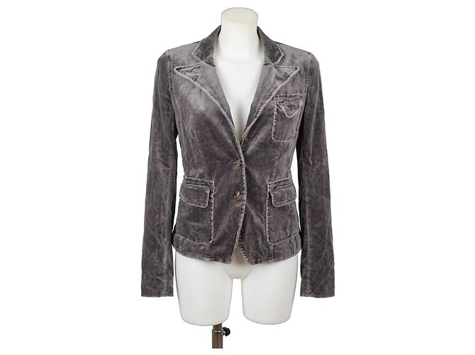 Giacca Pinko velluto grigio