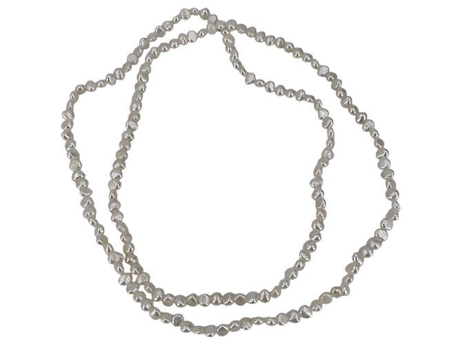 Autre Marque Collana di perle barocche bianche d'acqua dolce 7.5 mm 45 cm Bianco