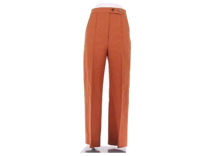 Khaite Calças retas laranja