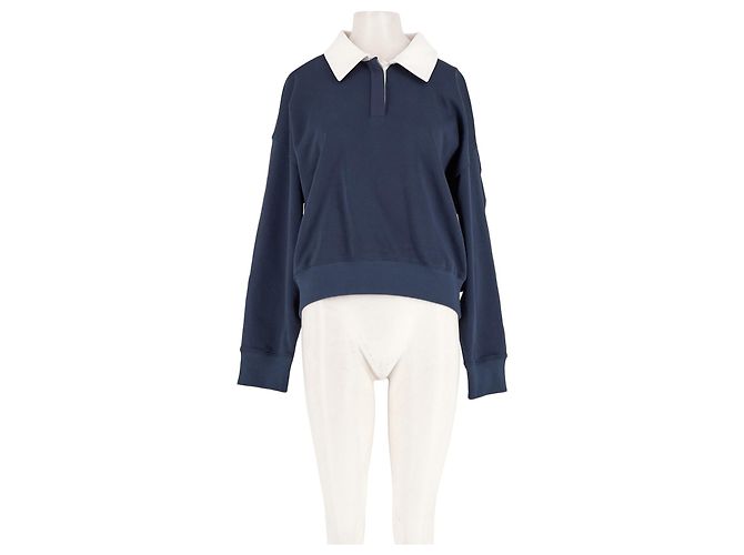 Autre Marque Polo de seda LILYSILK azul marino