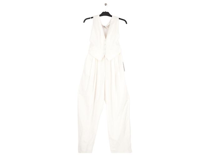 Autre Marque Mono de lino blanco