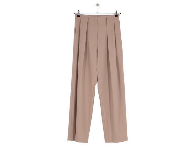 Autre Marque Pantalones de seda beige LILYSILK Talla 36